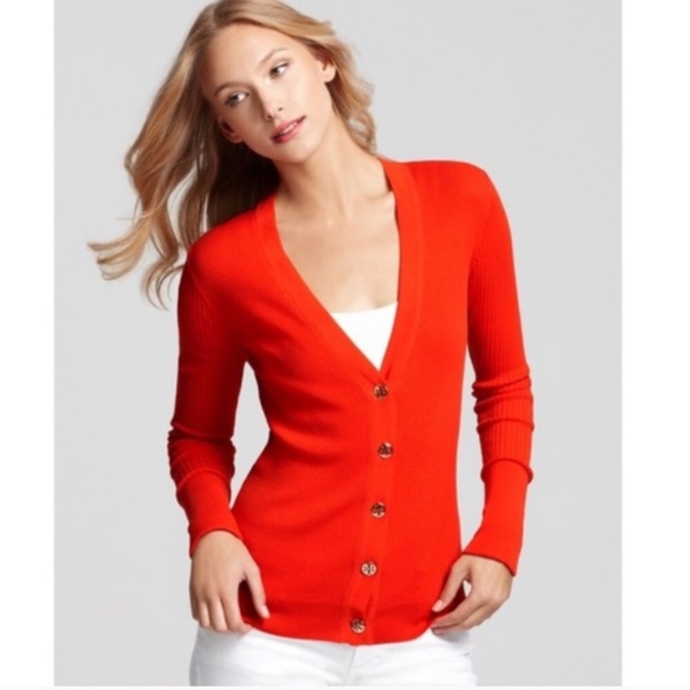 Red Tory Burch cardigan
